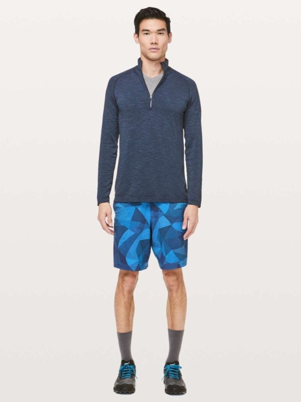 Lululemon Shorts Mens Large Blue Pace Breaker Unlined Pocket Running Gym